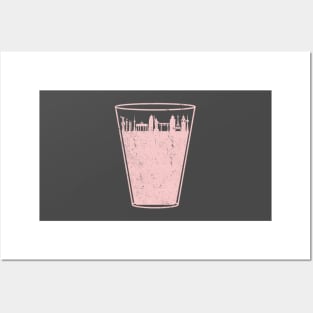 Millennial Pink Drink Around the World Country Skyline Vintage Posters and Art